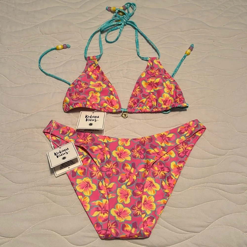 NWT Kulani Kini Sun Pop Bikini Large